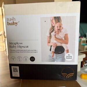 tushbaby Strapless Baby Hipseat Belt, all black. New in box.